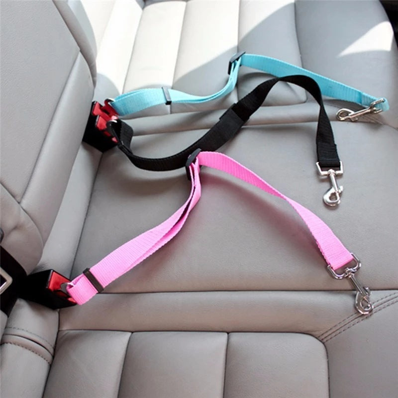 Adjustable Pet Cat Dog Car Seat Belt Pet Seat Vehicle Dog Harness Lead Clip Safety Lever Traction Dog Collars Dogs Accessoires Pets Products - Woofie Zone