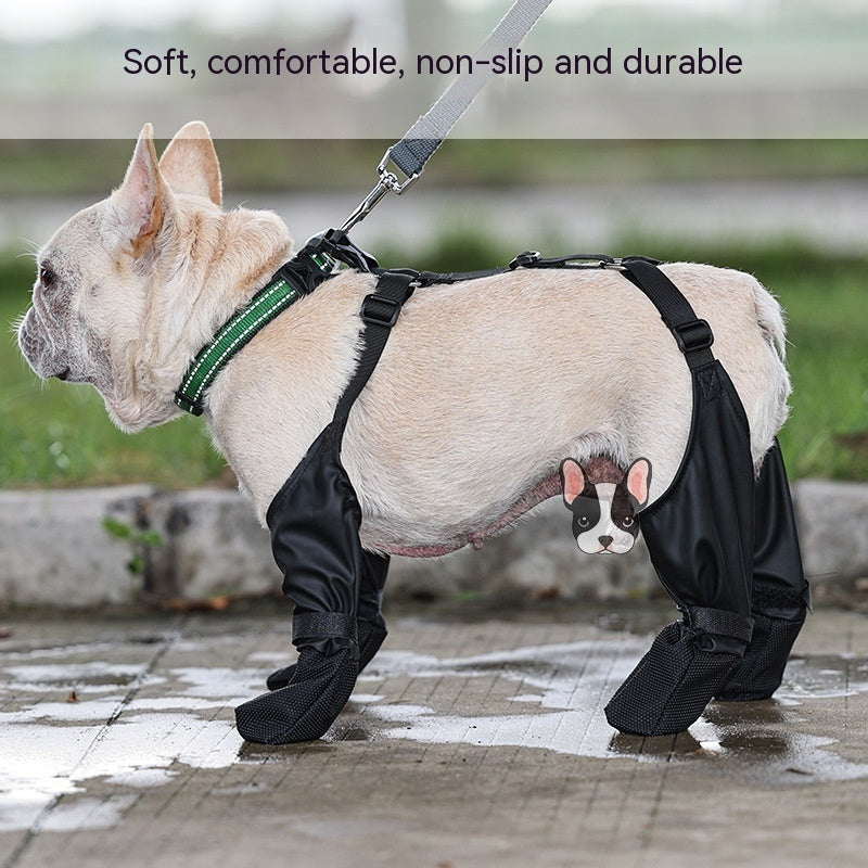 Waterproof Dog Shoes Adjustable Dog Boots Pet Breathbale Shoes For Outdoor Walking Soft French Dog Shoes Pets Paws Protector Pet Products - Woofie Zone