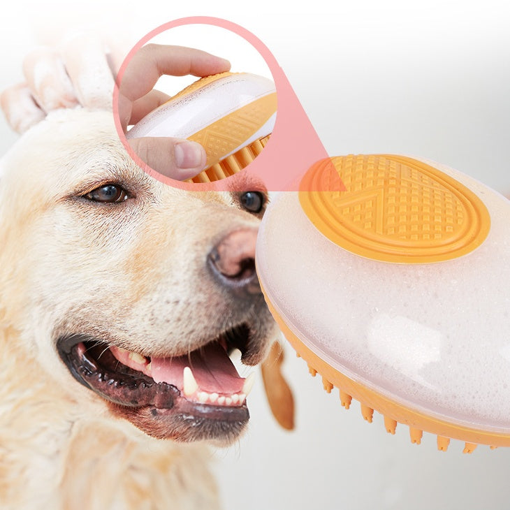 Dog Cat Bath Brush 2-in-1 Pet SPA Massage Comb Soft Silicone Pets Shower Hair Grooming Cmob Dog Cleaning Tool Pet Products - Woofie Zone