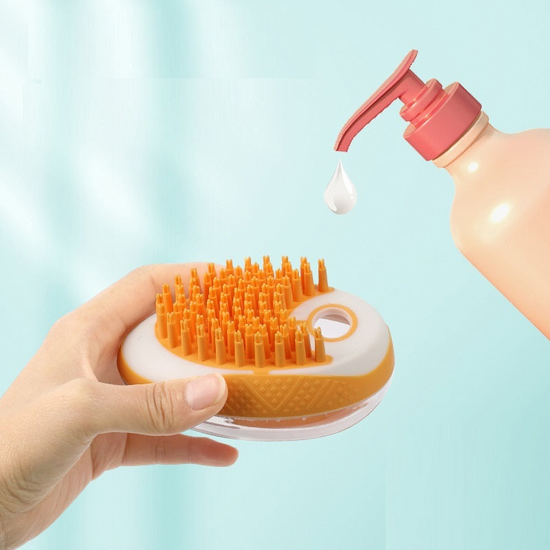 Dog Cat Bath Brush 2-in-1 Pet SPA Massage Comb Soft Silicone Pets Shower Hair Grooming Cmob Dog Cleaning Tool Pet Products - Woofie Zone