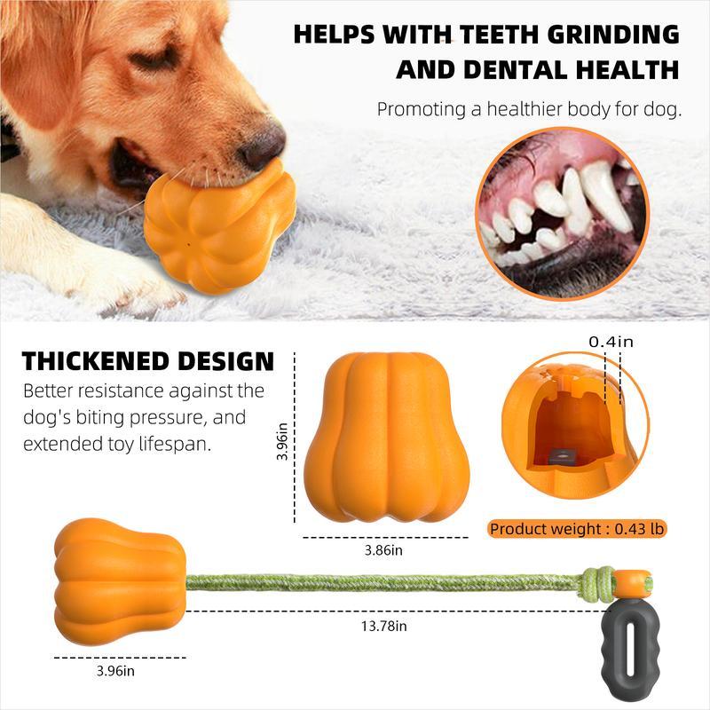 PROKEl Dog Rope Fetch Exercise ToyforMedium Large Aggressive Chewers BreedDogsChew Interactive Toys Training Tug Of WarBallsindoor And Outdoor Halloween Dogtoyorange Plain Indestructible Dogtoy Super - Woofie Zone