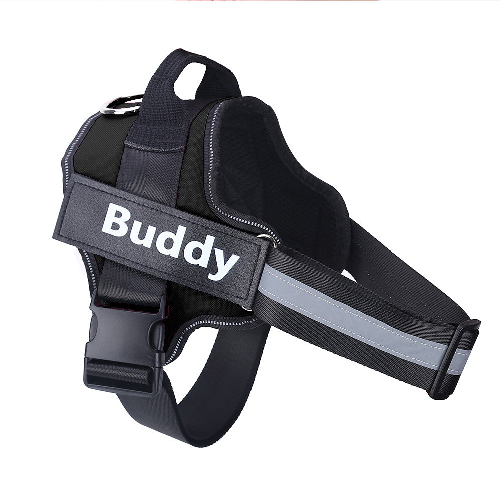 Personalized Dog Harness NO PULL Reflective Breathable Adjustable Pet Harness Vest For Small Large Dog Custom Patch Pet Supplies - Woofie Zone