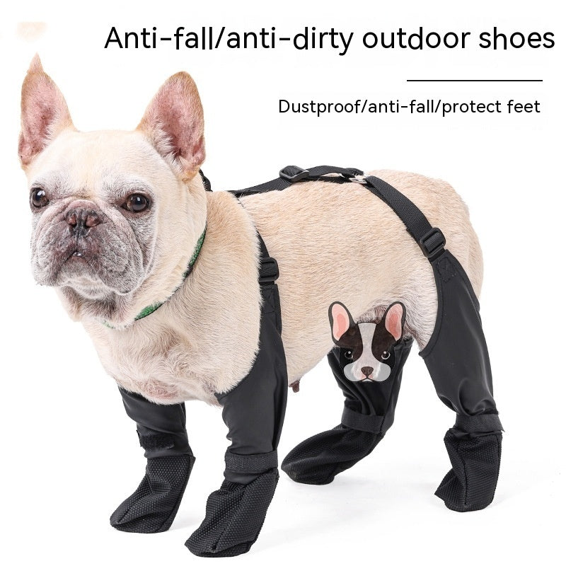 Waterproof Dog Shoes Adjustable Dog Boots Pet Breathbale Shoes For Outdoor Walking Soft French Dog Shoes Pets Paws Protector Pet Products - Woofie Zone