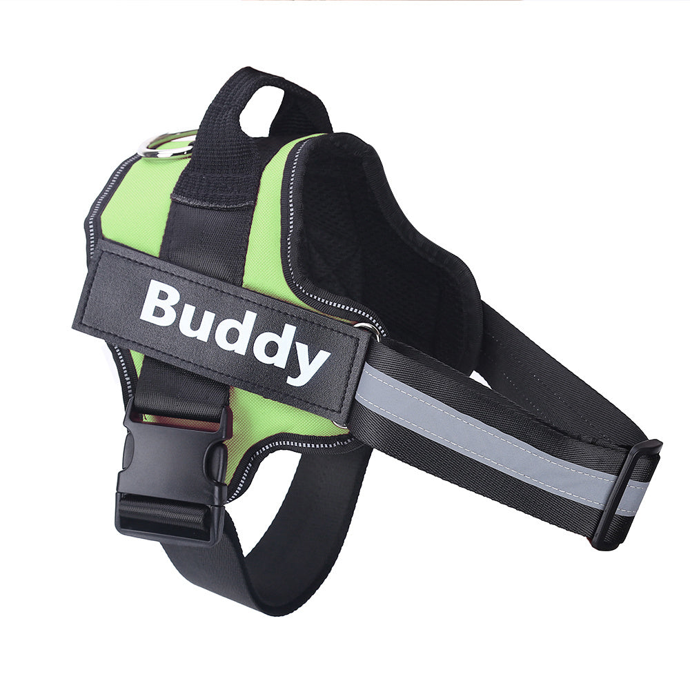 Personalized Dog Harness NO PULL Reflective Breathable Adjustable Pet Harness Vest For Small Large Dog Custom Patch Pet Supplies - Woofie Zone