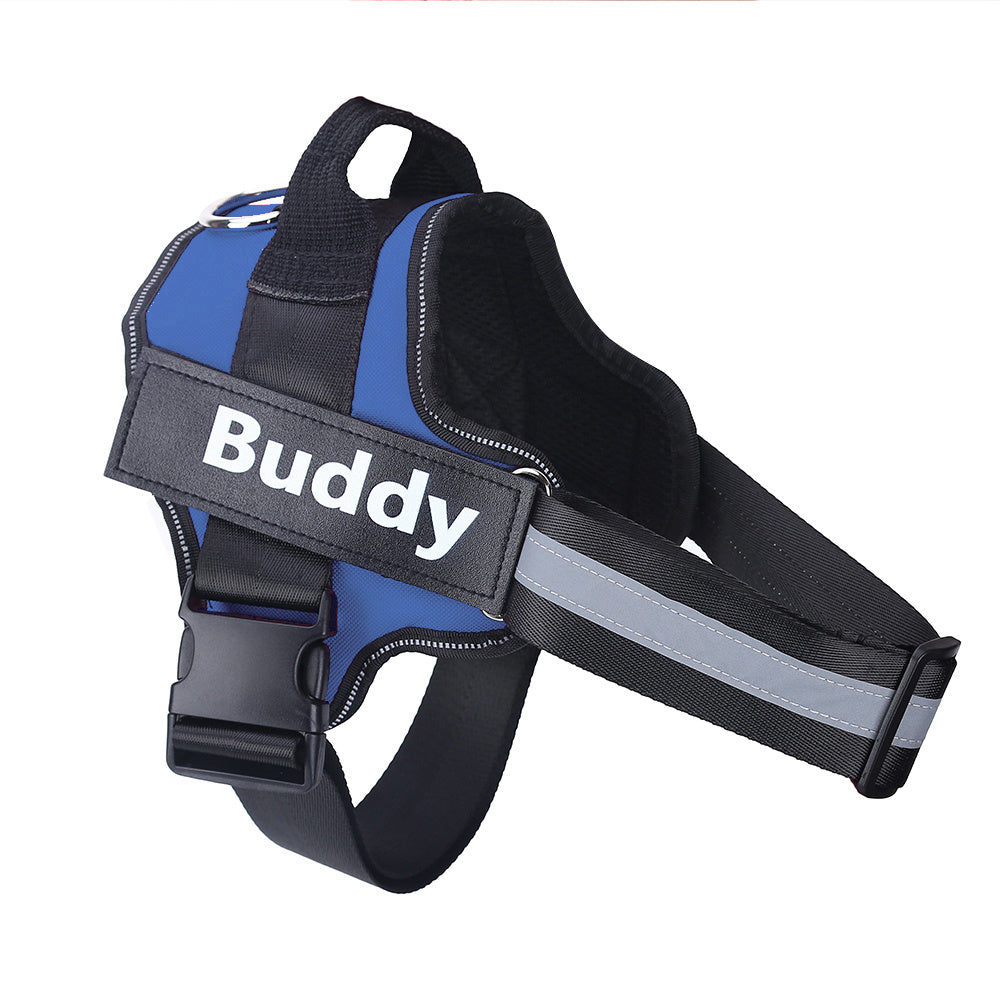 Personalized Dog Harness NO PULL Reflective Breathable Adjustable Pet Harness Vest For Small Large Dog Custom Patch Pet Supplies - Woofie Zone