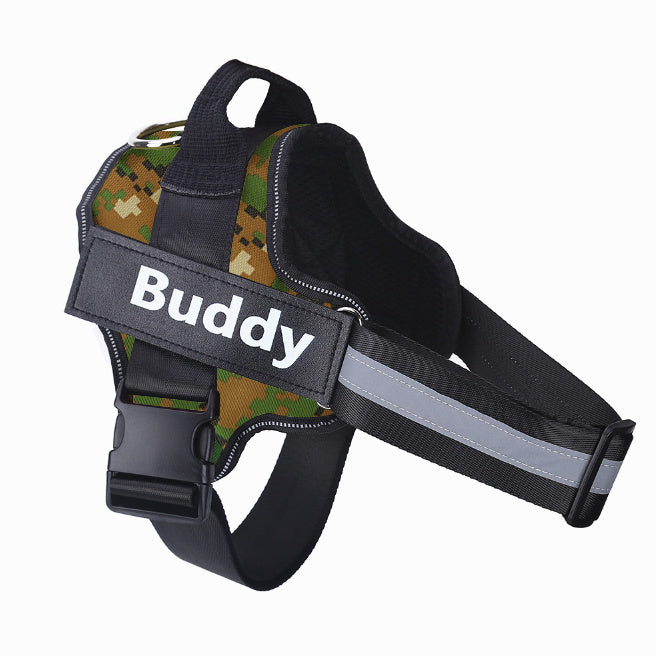 Personalized Dog Harness NO PULL Reflective Breathable Adjustable Pet Harness Vest For Small Large Dog Custom Patch Pet Supplies - Woofie Zone