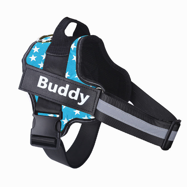 Personalized Dog Harness NO PULL Reflective Breathable Adjustable Pet Harness Vest For Small Large Dog Custom Patch Pet Supplies - Woofie Zone