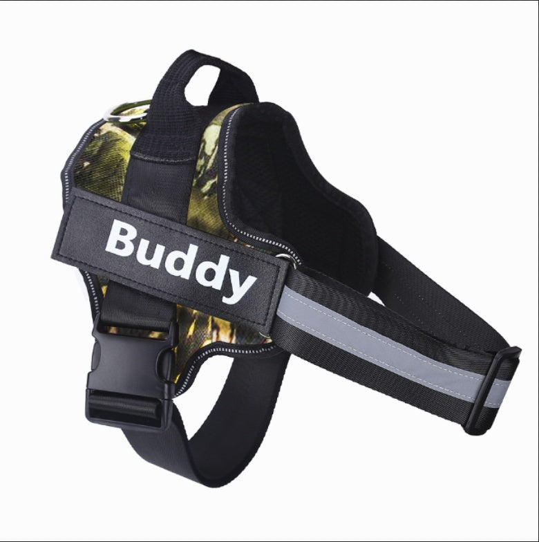 Personalized Dog Harness NO PULL Reflective Breathable Adjustable Pet Harness Vest For Small Large Dog Custom Patch Pet Supplies - Woofie Zone