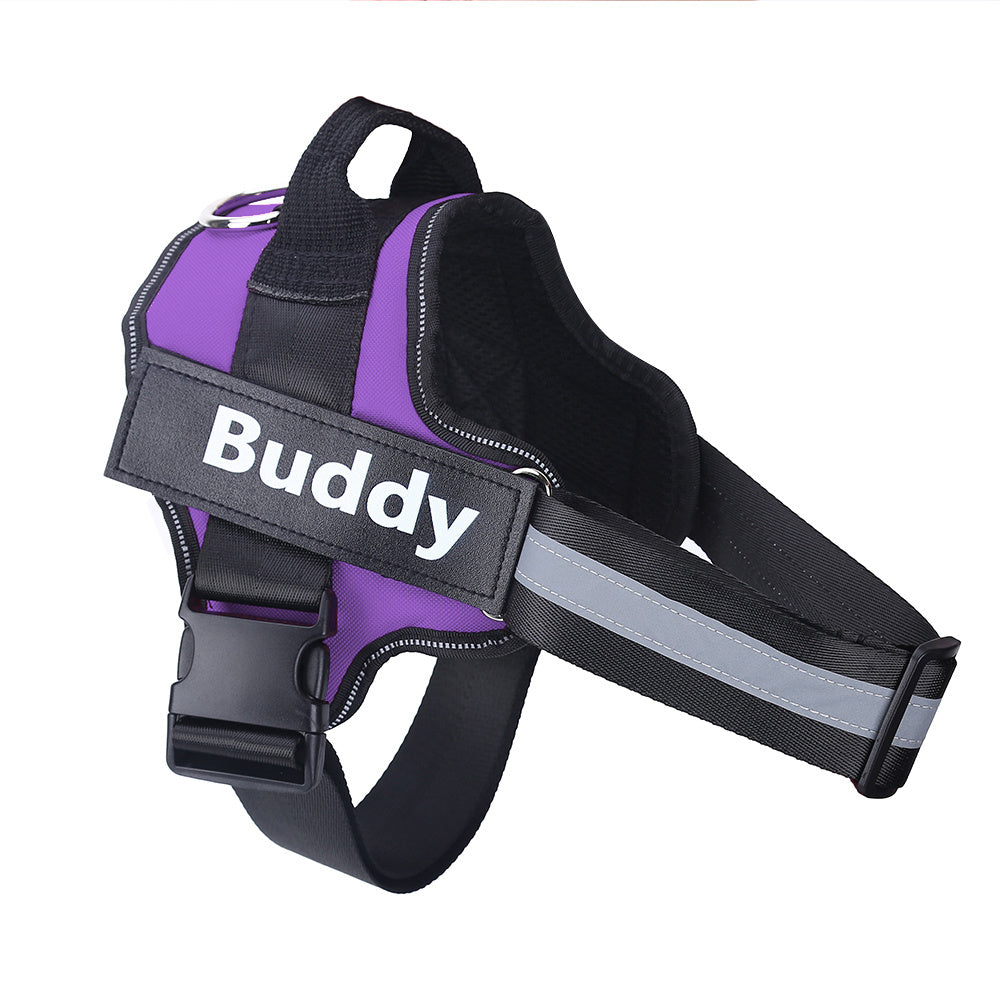 Personalized Dog Harness NO PULL Reflective Breathable Adjustable Pet Harness Vest For Small Large Dog Custom Patch Pet Supplies - Woofie Zone