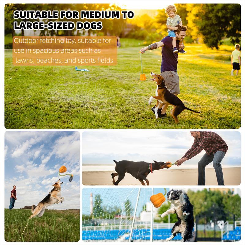 PROKEl Dog Rope Fetch Exercise ToyforMedium  Large Aggressive Chewers BreedDogsChew Interactive Toys Training Tug Of WarBallsindoor And Outdoor Halloween Dogtoyorange Plain Indestructible Dogtoy Super - Woofie Zone