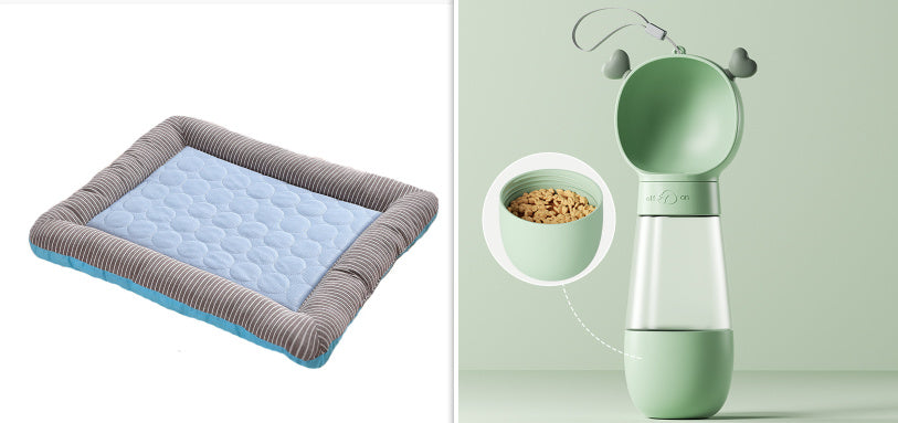 Pet Cooling Pad Bed For Dogs Cats Puppy Kitten Cool Mat Pet Blanket Ice Silk Material Soft For Summer Sleeping  Blue Breathable - Woofie Zone