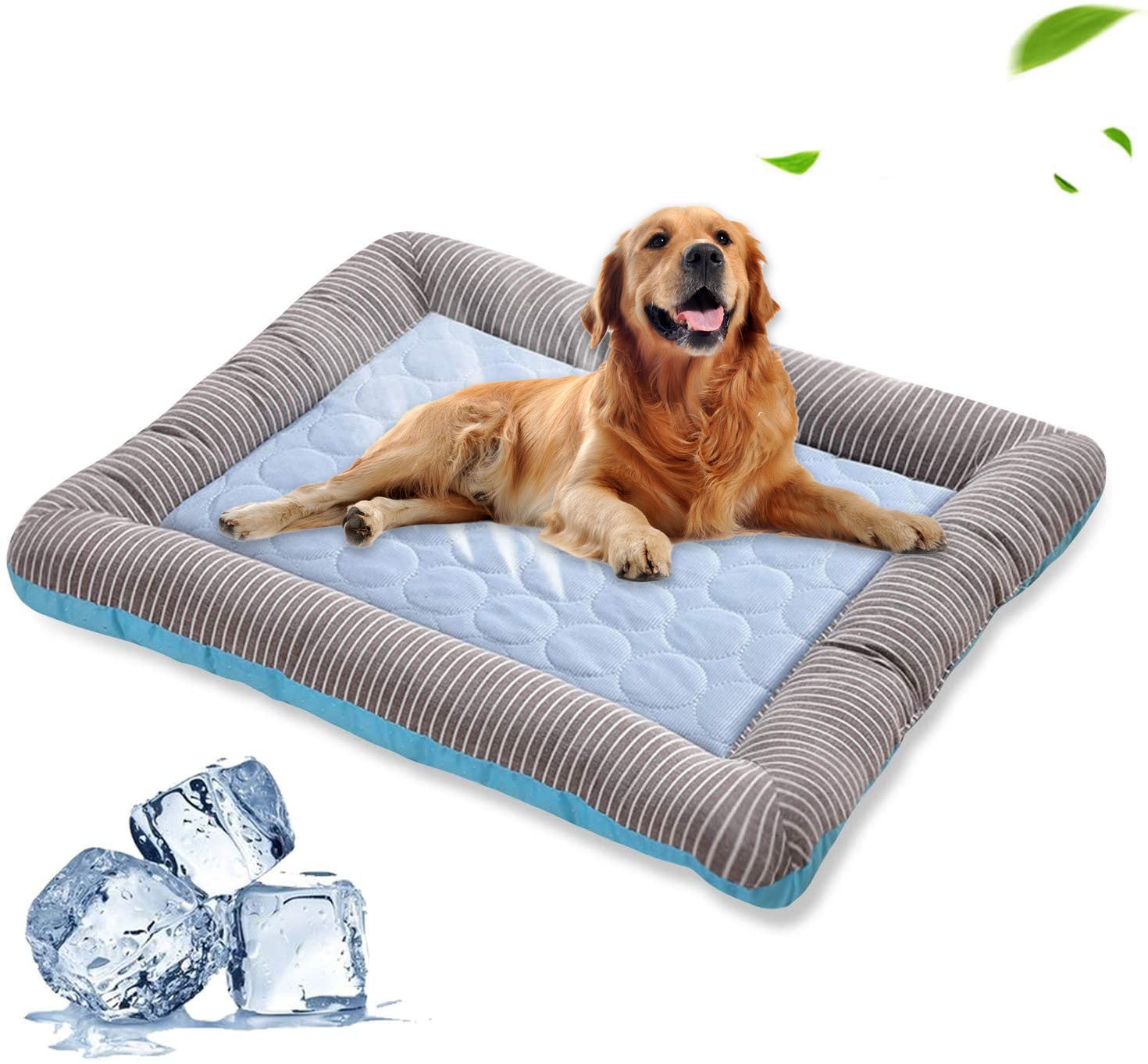 Pet Cooling Pad Bed For Dogs Cats Puppy Kitten Cool Mat Pet Blanket Ice Silk Material Soft For Summer Sleeping  Blue Breathable - Woofie Zone