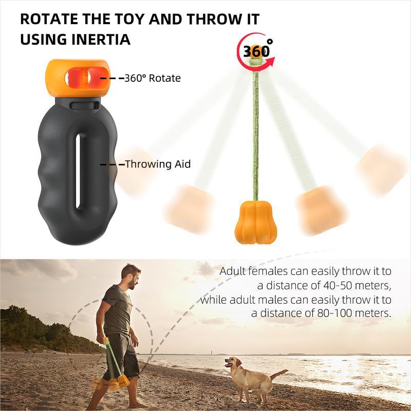 PROKEl Dog Rope Fetch Exercise ToyforMedium  Large Aggressive Chewers BreedDogsChew Interactive Toys Training Tug Of WarBallsindoor And Outdoor Halloween Dogtoyorange Plain Indestructible Dogtoy Super - Woofie Zone