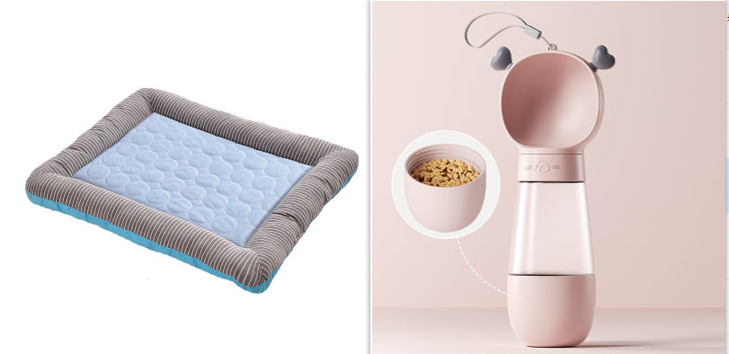 Pet Cooling Pad Bed For Dogs Cats Puppy Kitten Cool Mat Pet Blanket Ice Silk Material Soft For Summer Sleeping  Blue Breathable - Woofie Zone