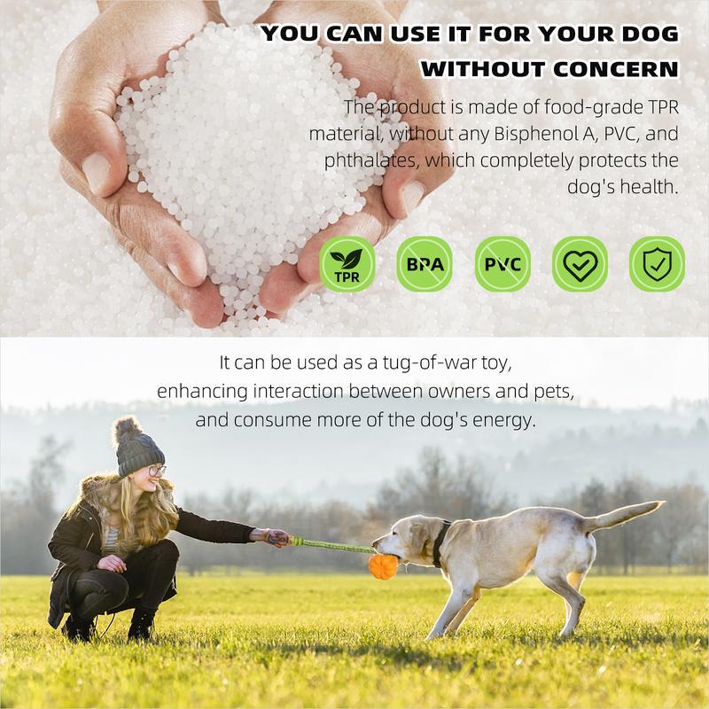 PROKEl Dog Rope Fetch Exercise ToyforMedium  Large Aggressive Chewers BreedDogsChew Interactive Toys Training Tug Of WarBallsindoor And Outdoor Halloween Dogtoyorange Plain Indestructible Dogtoy Super - Woofie Zone