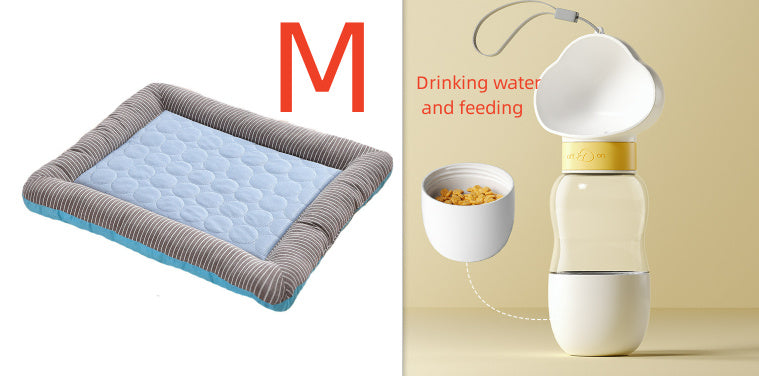 Pet Cooling Pad Bed For Dogs Cats Puppy Kitten Cool Mat Pet Blanket Ice Silk Material Soft For Summer Sleeping  Blue Breathable - Woofie Zone